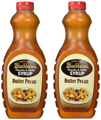 Blackburn&#39;s Pancake &amp; Waffle Syrup, Butter Pecan Flavor, 24 Oz. (Pack of 2) (Butter Pecan)