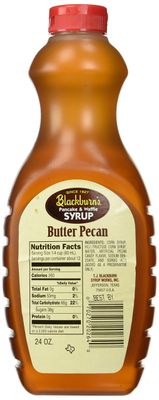 Blackburn's Pancake &amp; Waffle Syrup, Butter Pecan Flavor, 24 Oz. (Pack of 2) (Butter Pecan)