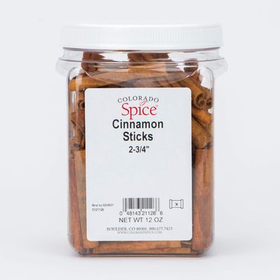 Colorado Spice Cinnamon, Whole Sticks 2-3/4, 12 Ounce Jar