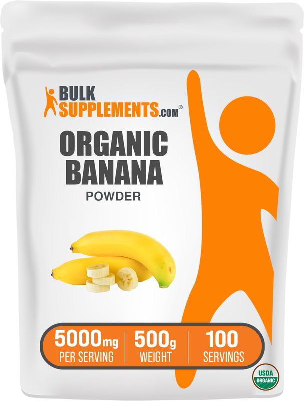 BulkSupplements.com Organic Banana Powder - Dried Bananas Powder - Fruit Powder - Banana Flavoring Powder - Smoothie Powder (500 Grams - 1.1 lbs)