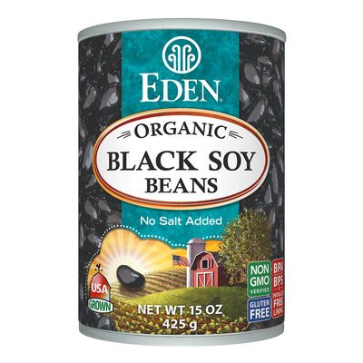 Eden Organic Black Soybeans, 15 oz Can, Complete Protein, No Salt, Non-GMO, Gluten Free, Vegan, Kosher, U.S. Grown, Heat and Serve, Macrobiotic, Soy Beans
