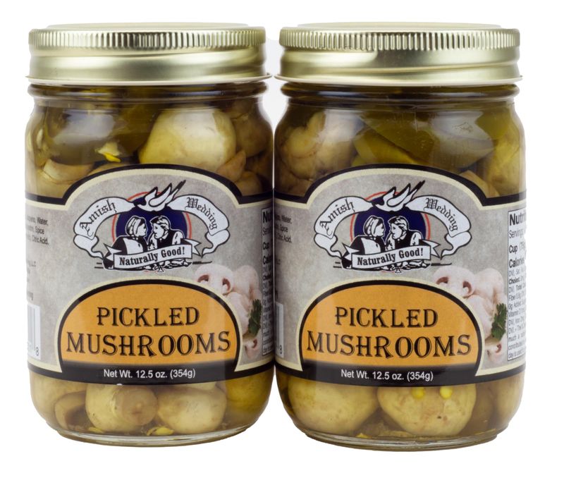 Amish Wedding Pickled Mushrooms 12.5oz (Pack of 2)