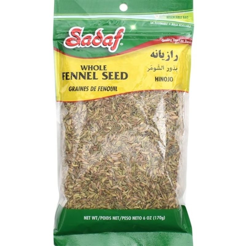 Sadaf Fennel Seeds - Whole Fennel Seeds for Cooking - Semillas de Hinojo - Kosher &amp; Halal - 6 Oz Resealable Bag