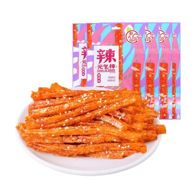 Mkostlich Latiao Spicy Strips, Gluten Latiao Sweet and Spicy, Spicy Chinese Snacks, La tiao Spicy Sticks, Lataio Latio for Office, Casual Snack (2.39oz/Pack, Pack of 5)
