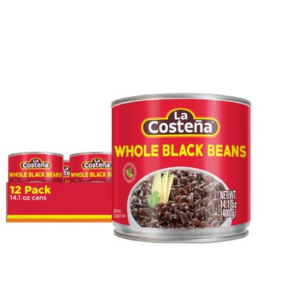 La Costea Whole Black Beans 14.1 oz (12-Pack)