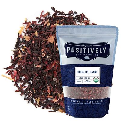 Organic Positively Tea Company, Hibiscus, Herbal Tea, Loose Leaf, 16 Ounce