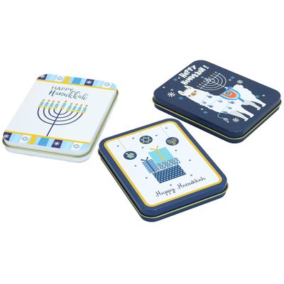 Iconikal Gift Card Tins, Hanukkah, 6-Pack