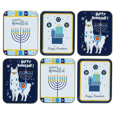 Iconikal Gift Card Tins, Hanukkah, 6-Pack