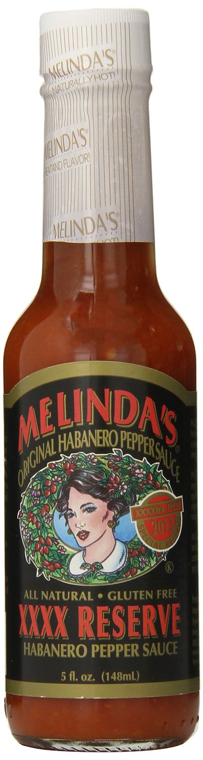 Melindas Special Reserve XXXXtra Habanero Hot Sauce - Gourmet Spicy Habanero Sauce - Made with Aged Habanero Peppers, Carrot, Onion &amp; Garlic - Keto, Kosher, Vegan, Gluten Free Hot Sauce - 5oz, 1 Pack