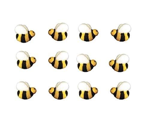 Oasis Supply Bumble Bees Sugar Cake Toppers Great for Cupcakes / 48 pcs