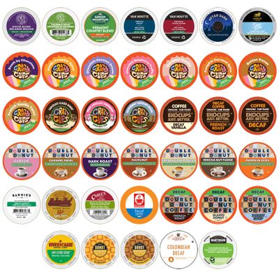 Perfect Samplers Single Serve &amp; Decaf K Cups Variety Pack, Unflavored &amp; Flavored Decaf Coffee Pods, Decaffeinated Coffee for Keurig K Cups Machines, Hot or Iced Coffee, 40 Count