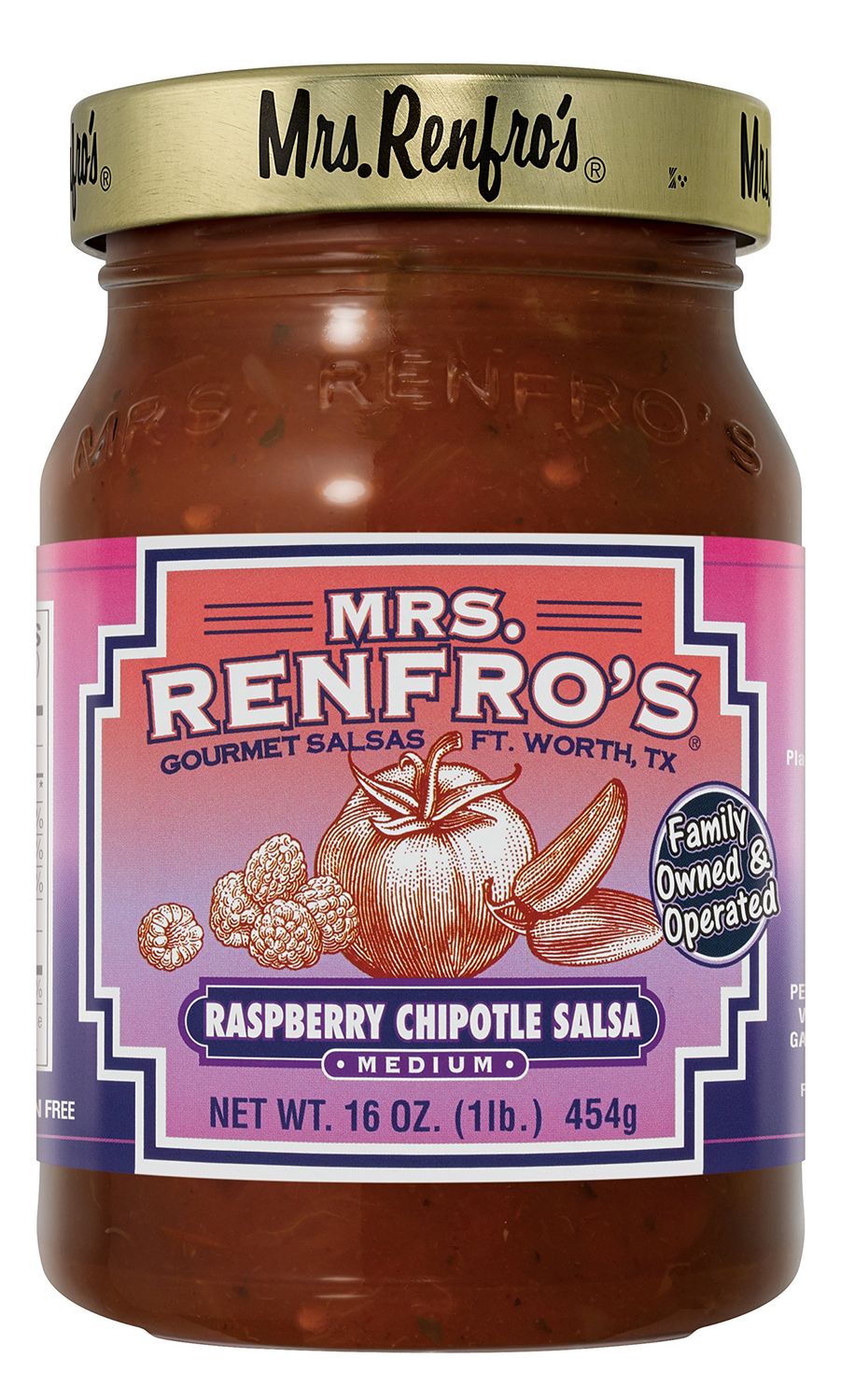 MRS RENFRO Chipotle Raspberry Salsa, 16 OZ