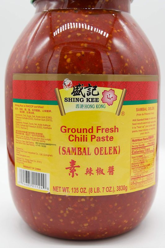 Shing Kee Ground Chili Paste - 8 Pound Bottle | Authentic Asian Flavors for Cooking &amp; Seasoning | Bursting with Flavor &amp; Heat | Top-Choice for Savory Dishes, Marinades &amp; Stir-Fries |