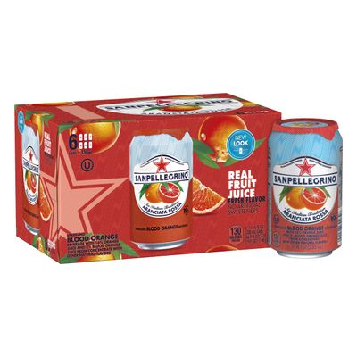 San Pellegrino, Soda Aranciata Rossa Blood Orange, 11.15 Fl Oz, 6 Pack