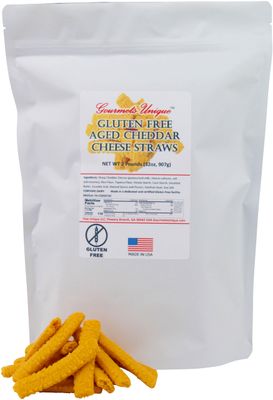 Southern Gourmet Gluten Free Cheese Straws, Traditional Cheddar, 2 Pounds