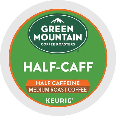 Green Mountain Coffee Roasters Half Caff Keurig Single-Serve K-Cup pods, Medium Roast Coffee, 72 Count