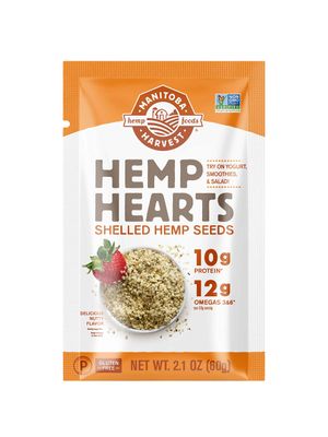 Manitoba Harvest Hemp Seeds, 10g Plant Based Protein &amp; 12g Omega 3 &amp; 6 per Serving | For smoothies, yogurt &amp; salad | Non-GMO, Vegan, Keto, Paleo, Gluten Free, 2.1oz (Pack of 12)