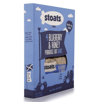 Stoats - Porridge Oat Bars - Blueberry &amp; Honey - 200g