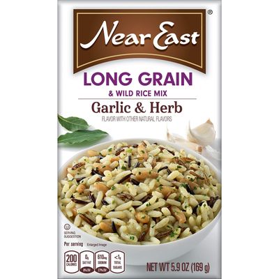 Near East Long Grain &amp; Wild Rice Mix, Garlic &amp; Herb, 5.9oz Box