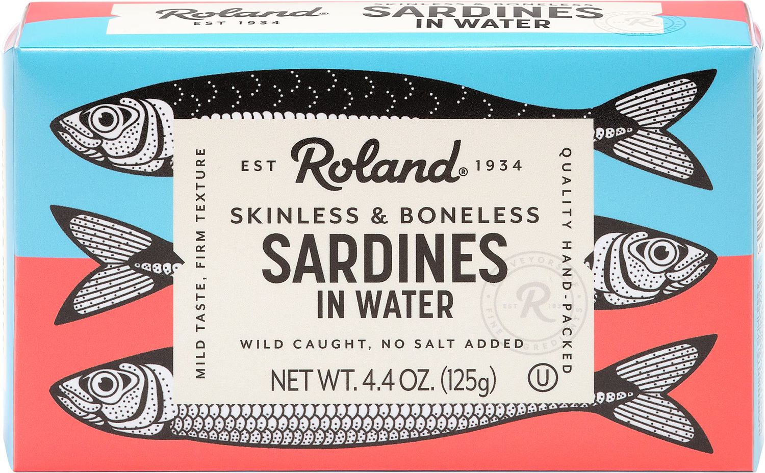 Roland Sardines in Water, Skinless &amp; Boneless, Low Sodium, 4.375 Ounce (Pack of 10) (Packaging May Vary)