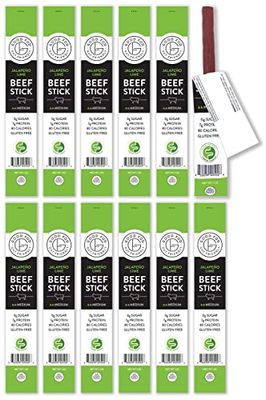 Good Fod Foods Jalapeno Lime Meat Sticks - Low FODMAP Snacks for a Healthy Gut, Zero Sugar Jerky Sticks, Keto Friendly, Gluten-Free Beef Sticks 1 Ounce (12 Pack)