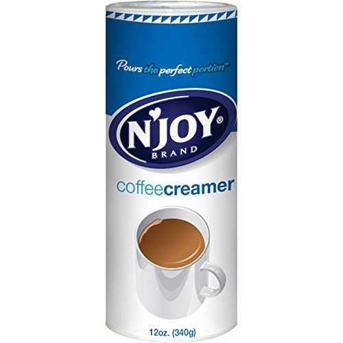 N&#39;Joy Non-Dairy Coffee Creamer | Dairy Substitute | Easy Pour Lid, Bulk Size |12 Ounce, Pack of 6