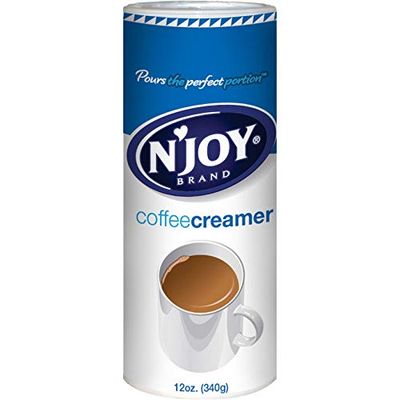 N&#39;Joy Non-Dairy Coffee Creamer | Dairy Substitute | Easy Pour Lid, Bulk Size |12 Ounce, Pack of 6