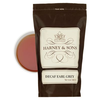 Harney &amp; Sons Fine Teas All Natural Decaf Earl Grey 50 Count Sachets