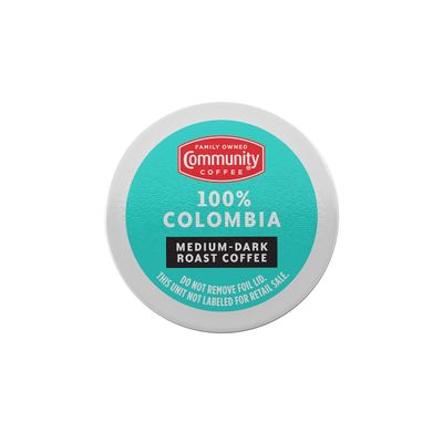 Community Coffee 100% Colombian, 18 Count, Medium-Dark Roast, Single Serve K-Cup Compatible Coffee Pods, Box of 18 Pods