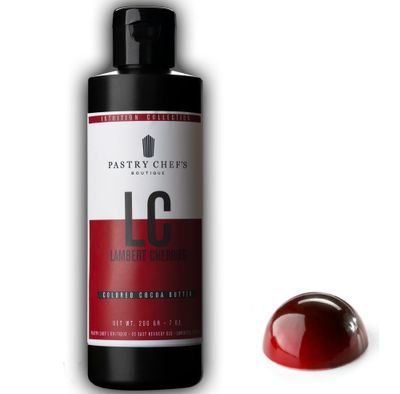 Pastry Chef&#39;s Boutique Intuition Collection Premium Colored Cocoa Butter Coloring for Chocolate - 7 oz. - Lambert Cherry Red