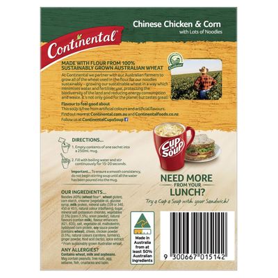 Continental Chinese Chicken &amp; Corn Lots-a-noodles Soup 2 Serves 66gm