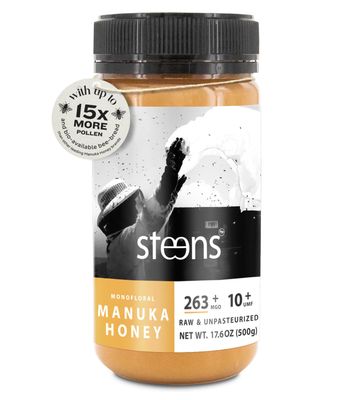 Steens Manuka Honey - MGO 263+ - Pure &amp; Raw 100% Certified UMF 10+ Manuka Honey - Bottled and Sealed in New Zealand - 17.6 oz Jar
