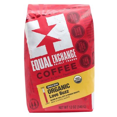 Equal Exchange Organic Coffee Bean, Love Buzz Blend, 12-Ounce Bag
