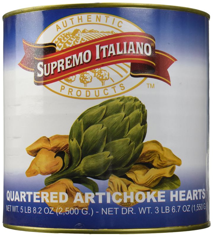 Supremo Italiano Quartered Artichoke Hearts, 2500 Gram