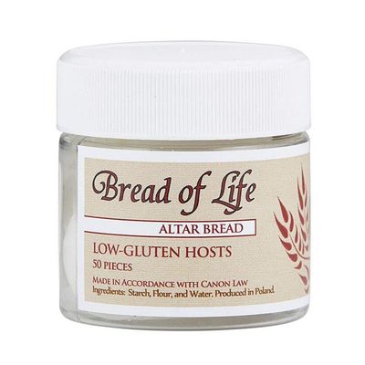 Altar Bread for Catholic Mass Communion, Low Gluten Host Wafers, 50 Count