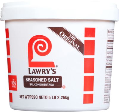 Lawrys Seasoned Salt, 5 lb - One 5 Pound Container of All-Purpose Seasoned Salt Made With Perfect Blend of Salt, Garlic, Turmeric, Celery, Paprika and Other Spices