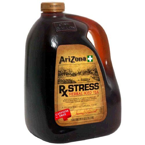 Arizona Tea, 128 Fl. Oz (Pack of 2) (Rx Stress Herbal Iced Tea)