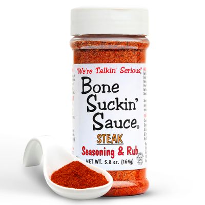 Bone Suckin&#39; Steak Seasoning &amp; Rub, 5.8 Oz - Grilling Rub, Dry Beef Rub, For Oven, Grilling &amp; Pan Searing - Gluten-Free, Non-GMO, Sugar Free,Kosher, For: Meats &amp; Veggies No Anti Caking Agent &amp; No Msg!