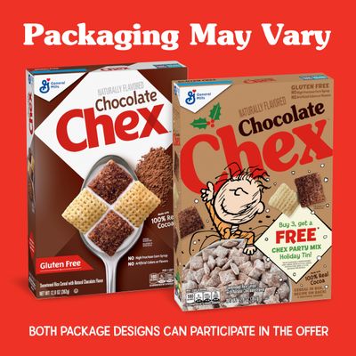 Chocolate Chex Gluten Free Breakfast Cereal, Homemade Chex Mix Ingredient, 12.8 oz