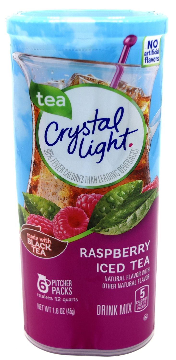 Crystal Light Raspberry Iced Tea Drink Mix, 12-Quart Canister (Pack of 12)