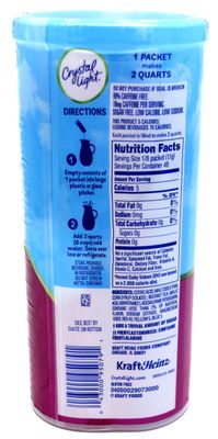 Crystal Light Raspberry Iced Tea Drink Mix, 12-Quart Canister (Pack of 12)