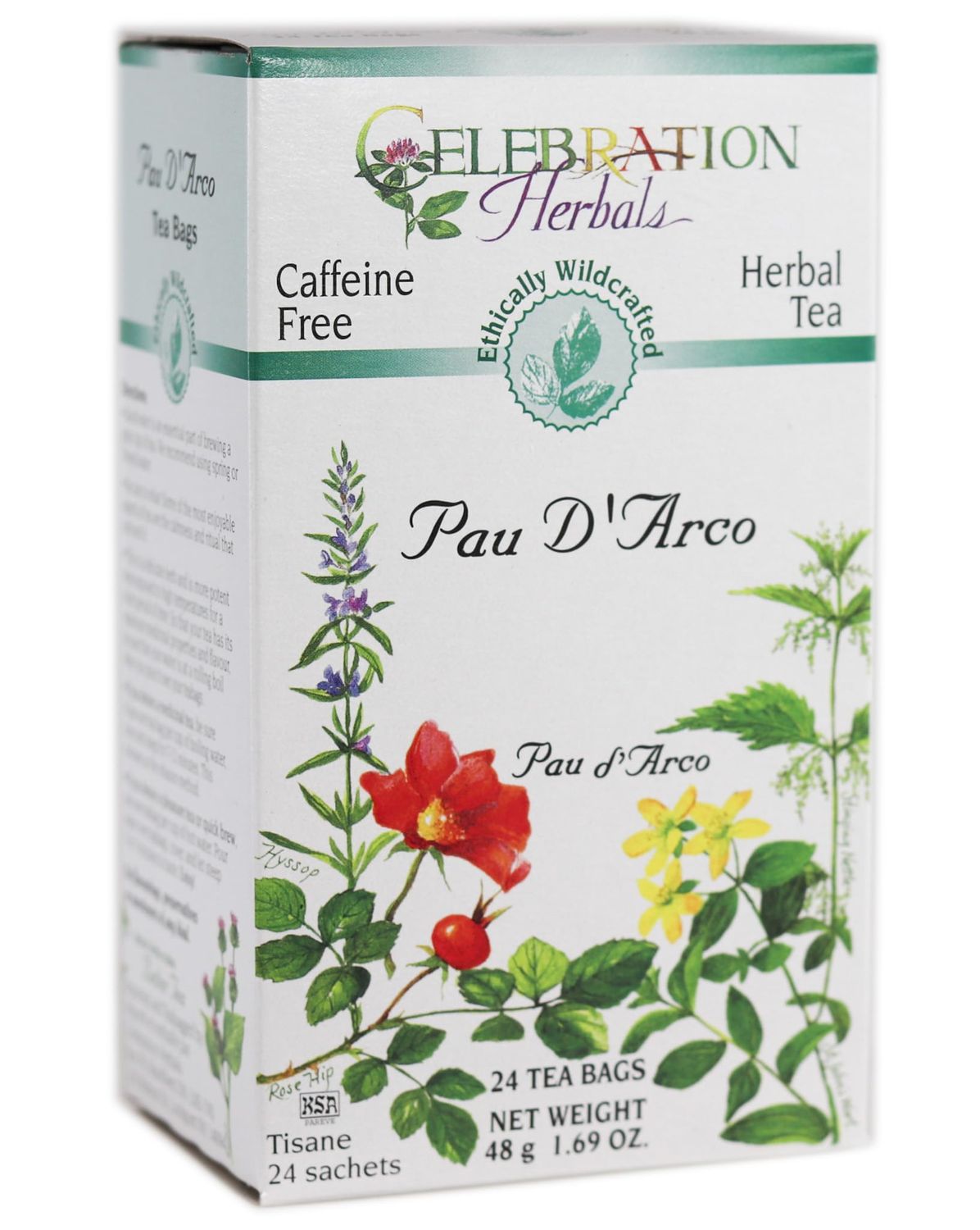 Celebration Herbals Pau D&#39;Arco Tea Bags WC 24 Count