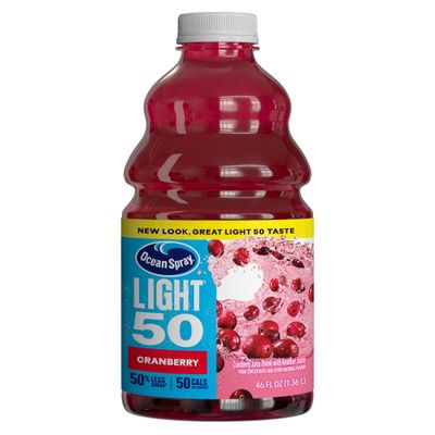 Ocean Spray Cran50 Cranberry Juice Cocktail Drink, 46 Fl Oz Bottle (Pack of 8)