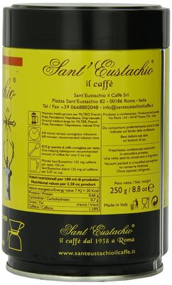 Sant Eustachio Ground Coffee in Can, Filtro, 8.8 Ounce
