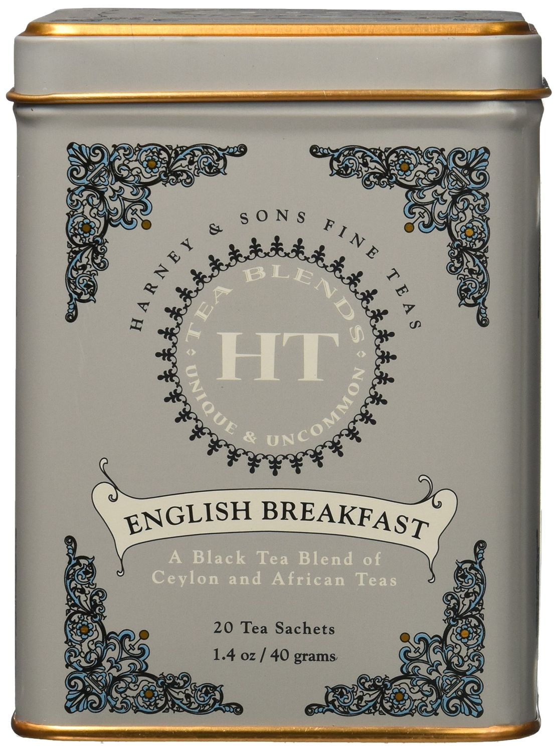 Harney &amp; Sons English Breakfast, 20 Teabags per Pack, (Pack of 4)