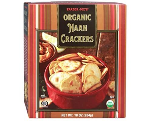 T J Trader Joes Organic Naan Crackers 10 oz. Box