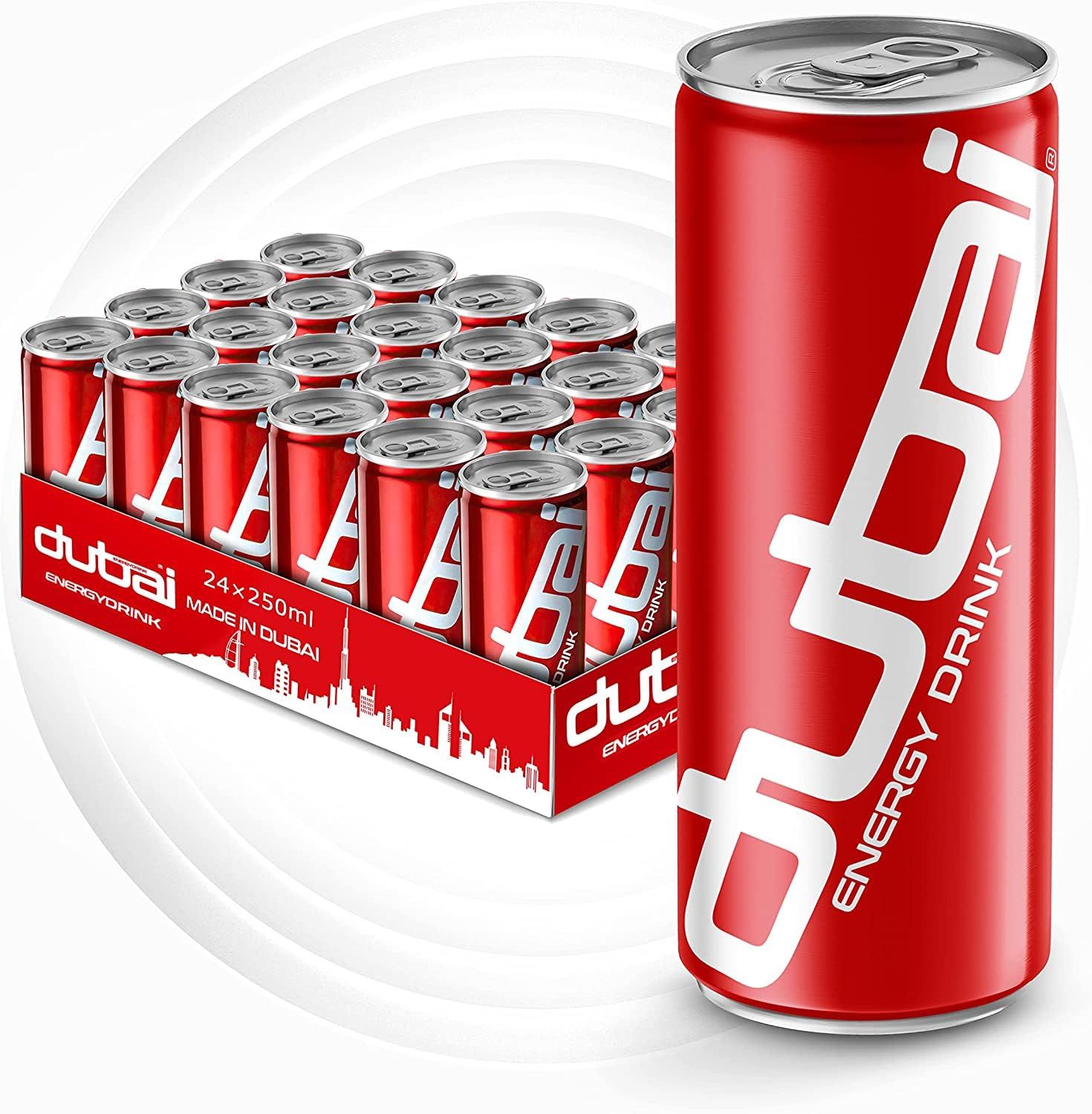 Dubai Energy Drinks | Healthy Energy Drinks w/ 37mg Caffeine per can | Infused With Five B Vitamins | Improves Energy &amp; Focus | Highest Standards &amp; Quality Ingredients | Made in Dubai