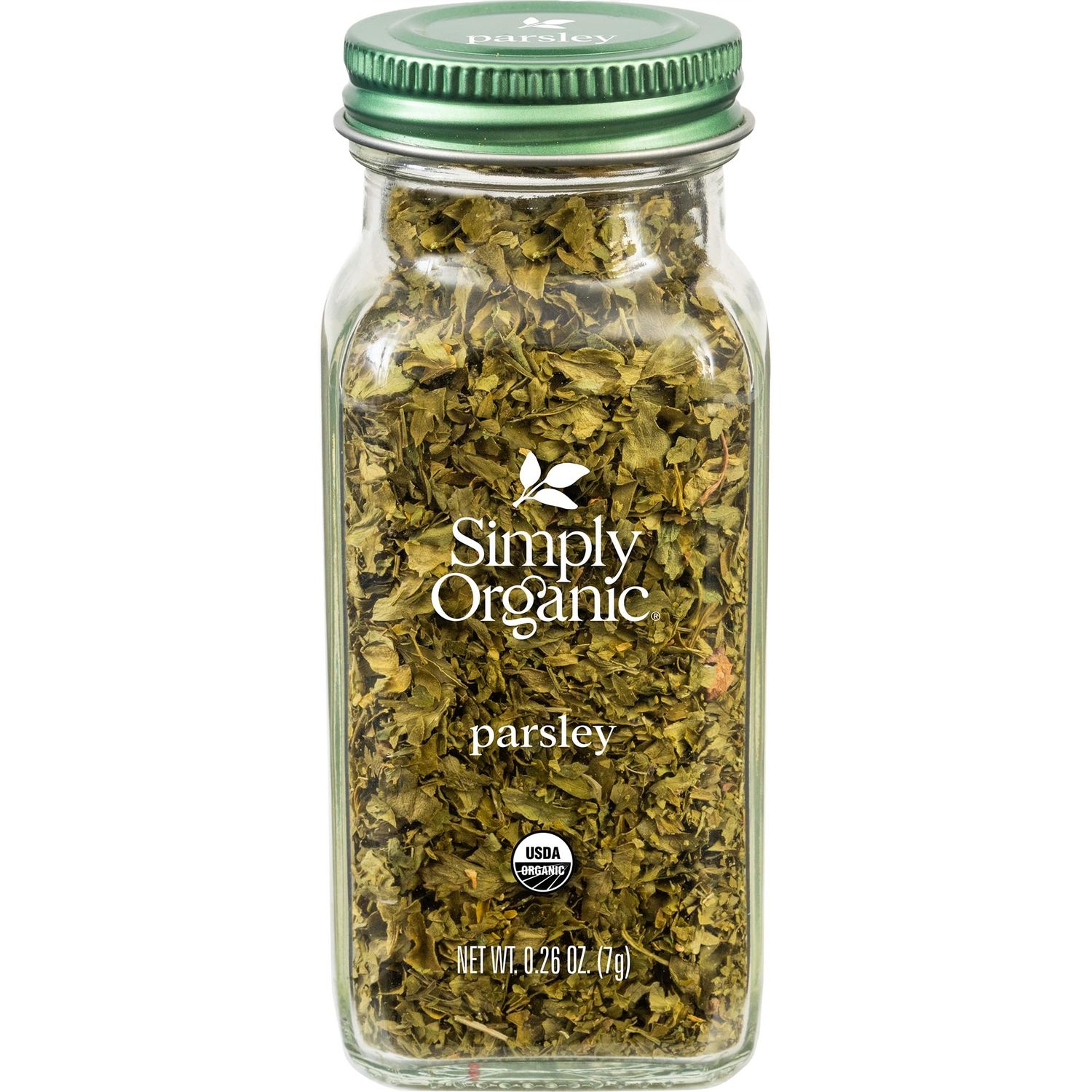 Simply Organic Parsley Flakes, 0.26-Ounce Jar, Fresh, Green-Leafy Taste, Vibrant Color Italian Parsley, Kosher, Organic