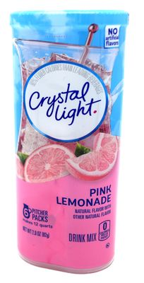 Crystal Light Pink Lemonade Drink Mix, 12-Quart 2.9-Ounce Canister (Pack Of 3)