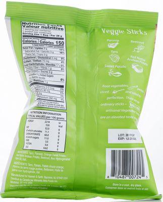Heaven & Earth Root Veggie Sticks, 1oz (6 Pack) | Thin Stix | Perfect Snack & Salad Topper | Gluten Free | All Natural | Non GMO | Certified Kosher